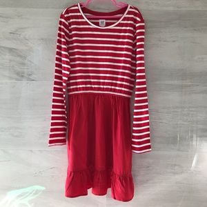 Kids Red and White Stripe Dress size 10L New